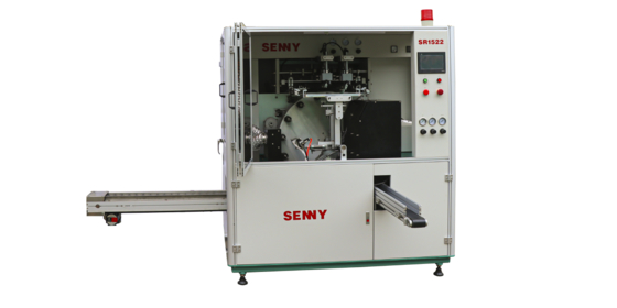 2-Color 50 Pcs/Min Round Tube Automatic  UV Printing Machine For Eyebrow Pencil And Syringe