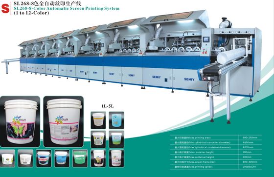35 Pcs/Min 1-5L Plastic Round Bucket UV Printing Machine