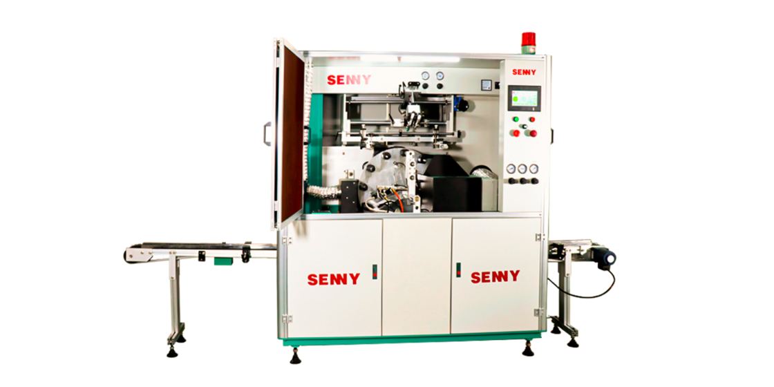 1-Color 50 pcs/min Round Jar/Cap Automatic UV Screen Printing Machine
